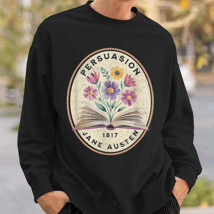 Persuasion Jane Austen Book Flowers Sweatshirt Gifts for Him Persuasion Jane Austen Book Flowers Sweatshirt Gifts for Him