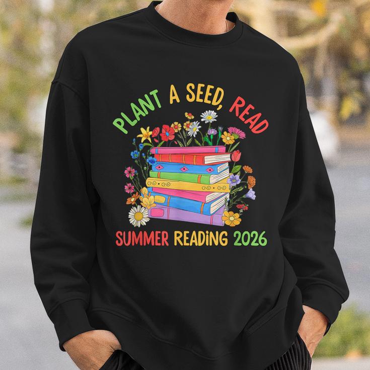 Plant A Seed Read Summer Reading 2026 Librarian Books Floral Sweatshirt Gifts for Him