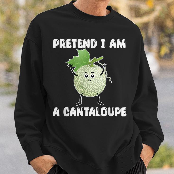 Pretend I Am A Cantaloupe メロン コスチューム マスクメロン スウェットシャツ 彼への贈り物