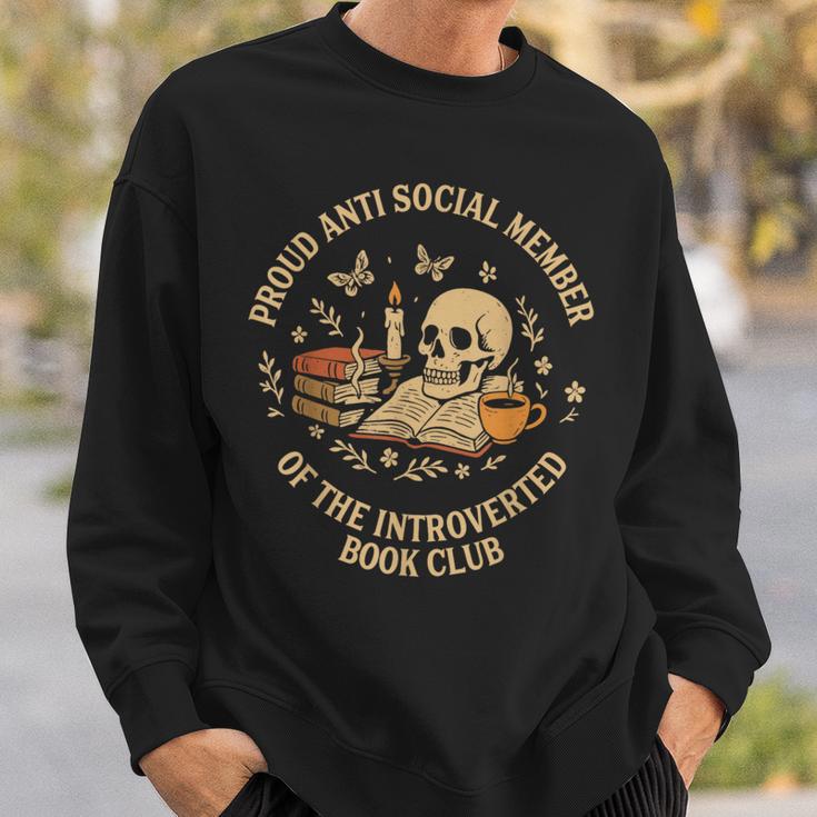 Proud Anti Social Member Of Introverted Book Club Vintage Sweatshirt Gifts for Him Proud Anti Social Member Of Introverted Book Club Vintage Sweatshirt Gifts for Him