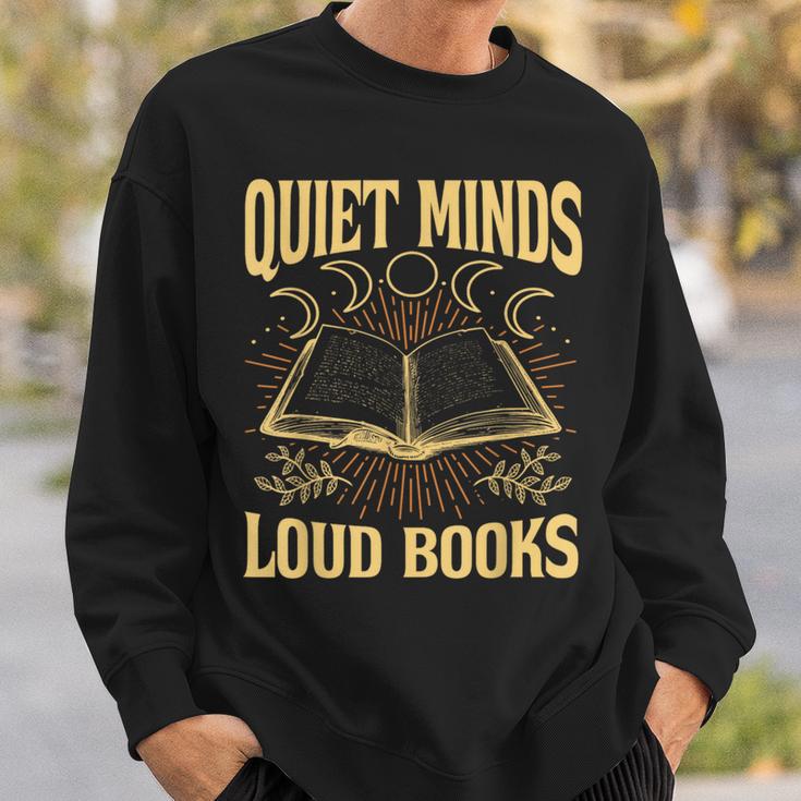Quiet Minds Loud Books Introvert Reader Book Lover Sweatshirt Gifts for Him Quiet Minds Loud Books Introvert Reader Book Lover Sweatshirt Gifts for Him