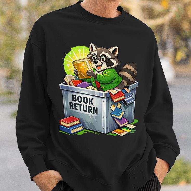 Raccoon At Library Book Return Librarian And Reader Sweatshirt Gifts for Him Raccoon At Library Book Return Librarian And Reader Sweatshirt Gifts for Him