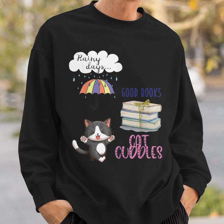 Rain Drops Rainy Days Umbrella Good Books Cute Cat Cuddles For Men Women Sweatshirt Gifts for Him Rain Drops Rainy Days Umbrella Good Books Cute Cat Cuddles For Men Women Sweatshirt Gifts for Him