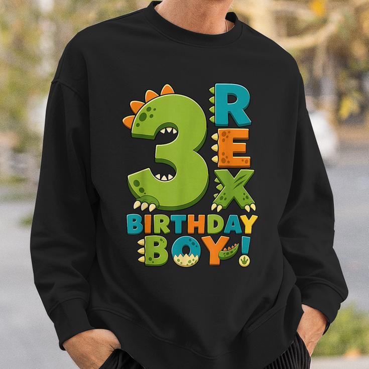 Rawr I'm 3 Three Rex Dinosaur 3Rd Birthday Boy Party スウェットシャツ 彼への贈り物