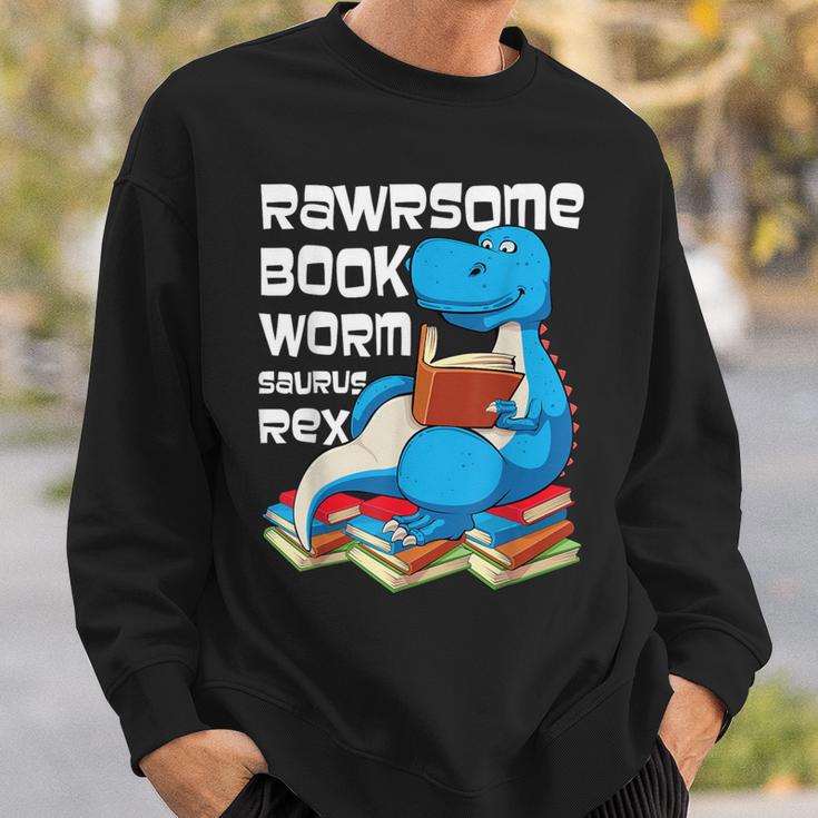 Rawrsome Bookworm Dinosaur T-Rex Book Reading Boys Sweatshirt Gifts for Him Rawrsome Bookworm Dinosaur T-Rex Book Reading Boys Sweatshirt Gifts for Him