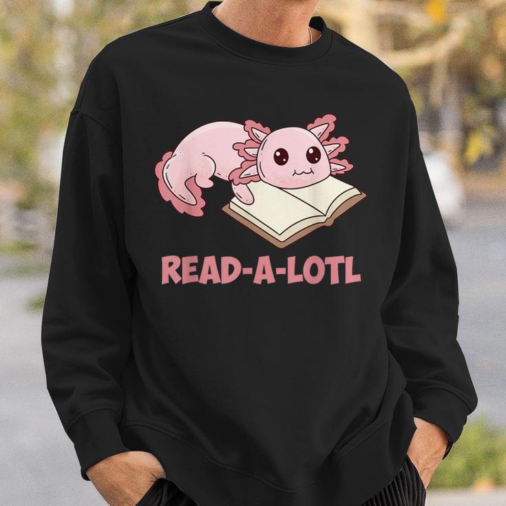 Read-A-Lotl Axolotl Books Reader Sweatshirt Gifts for Him