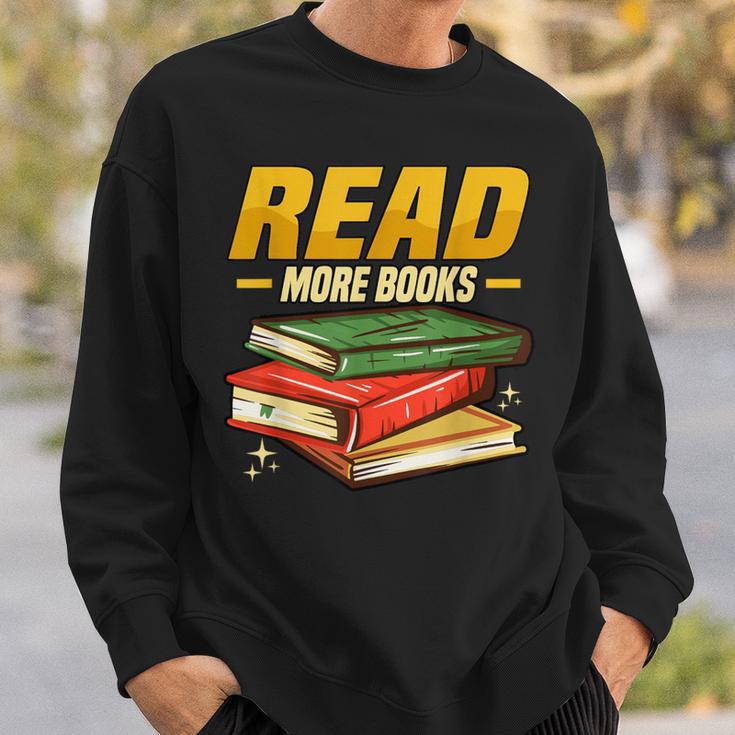 Read More Books Book Worm Library Nerds Librarian Sweatshirt Gifts for Him