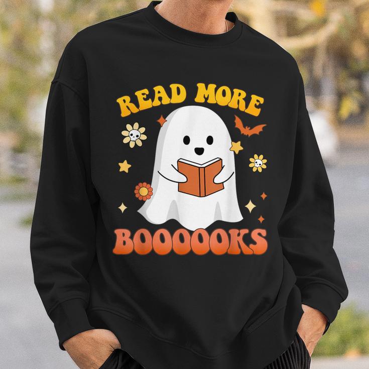 Read More Books With Ghost For Halloween Teacher Costume Sweatshirt Gifts for Him