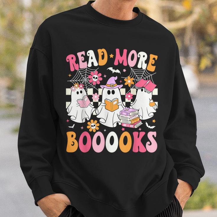 Read More Books Ghosts Reading Book Teacher Halloween Sweatshirt Gifts for Him