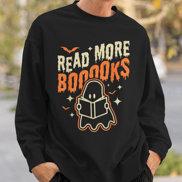 Read More Books Halloween Cute Ghost Boo Librarian Teacher For Men Women Kids Sweatshirt Gifts for Him