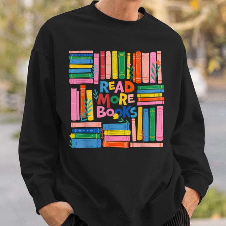 Read More Books Library Reading Literature Book Lover Nerd Sweatshirt Gifts for Him