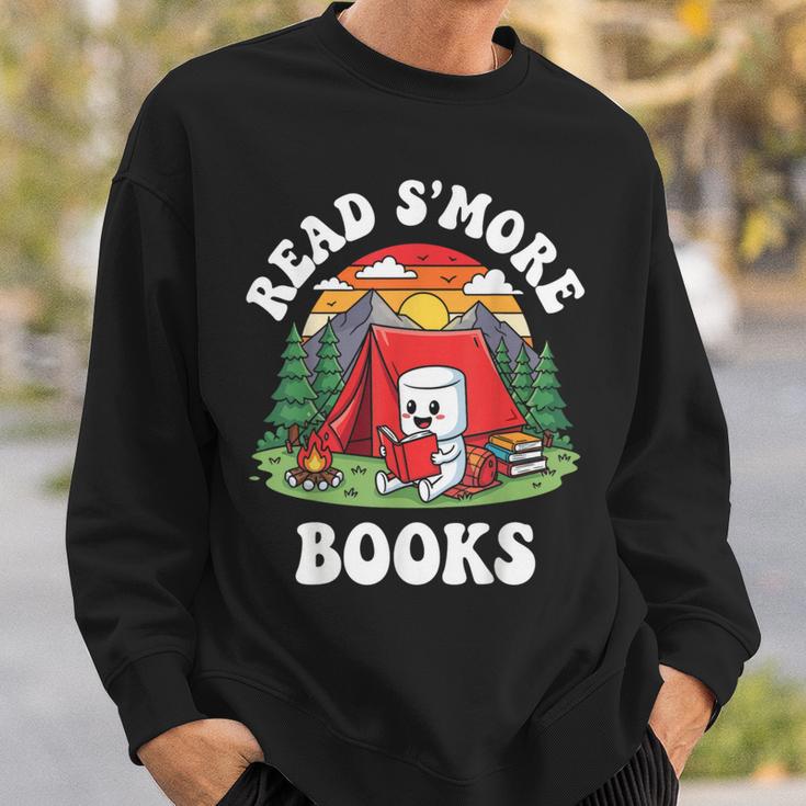 Read S'More Books Camping Marshmallow Outdoor Reading Sweatshirt Gifts for Him