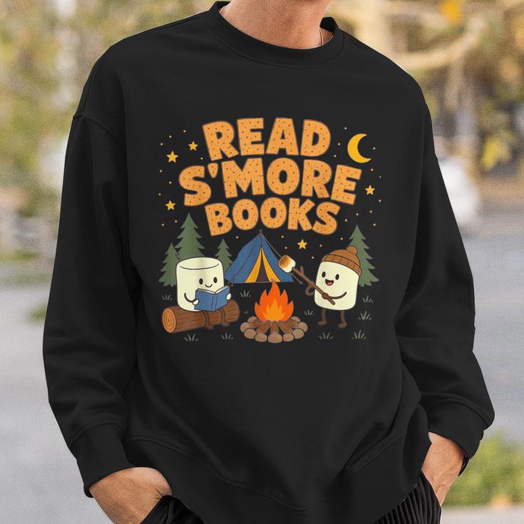 Read S'More Books Camping Outdoors Travel Campfire Smores Sweatshirt Gifts for Him