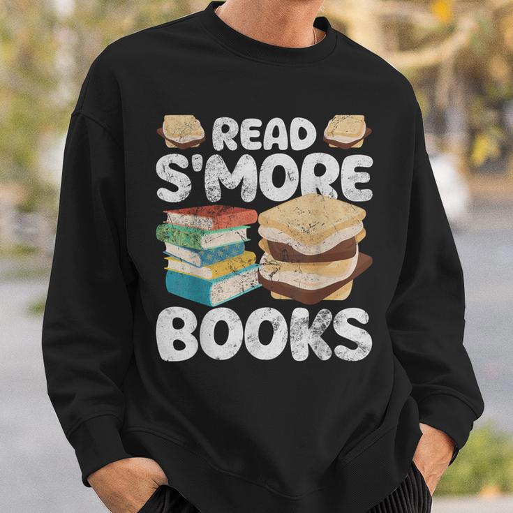 Read S'More Books Camping Reading Bookworm Book Lover Grunge Sweatshirt Gifts for Him