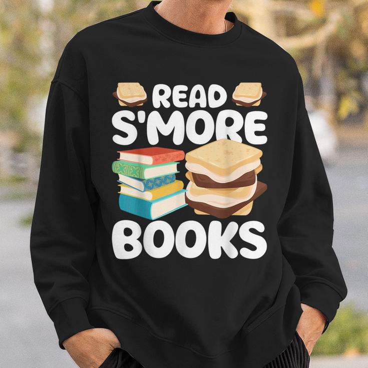 Read S'More Books Camping Reading Bookworm Book Lover Sweatshirt Gifts for Him