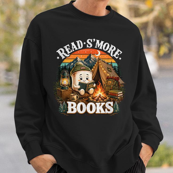 Read S'More Books Cute Campfire Reading Book Lovers Camping Sweatshirt Gifts for Him