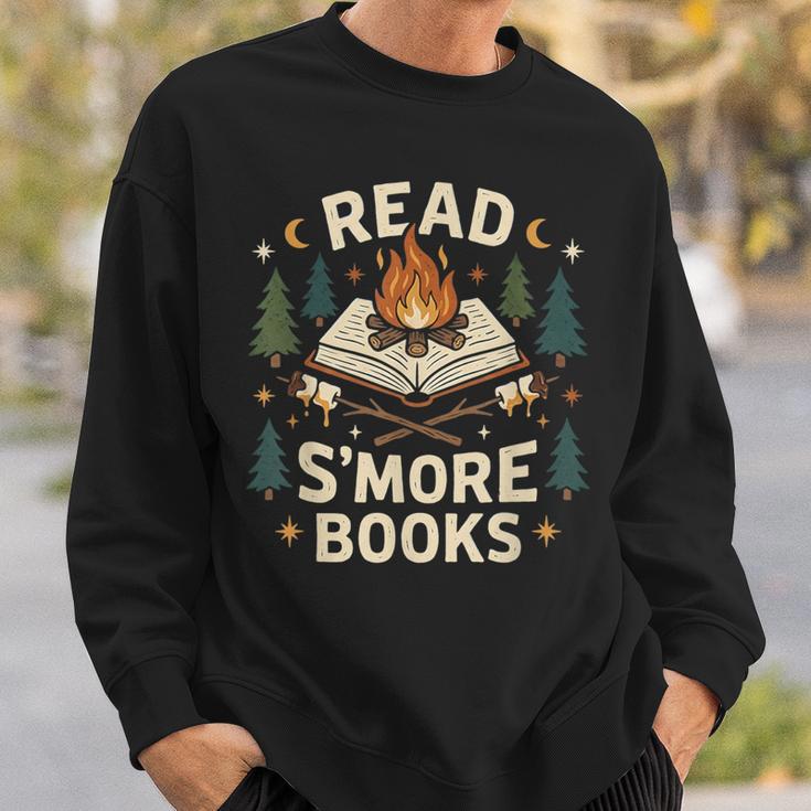 Read S'More Books Cute Campfire Reading Book Lovers Sweatshirt Gifts for Him