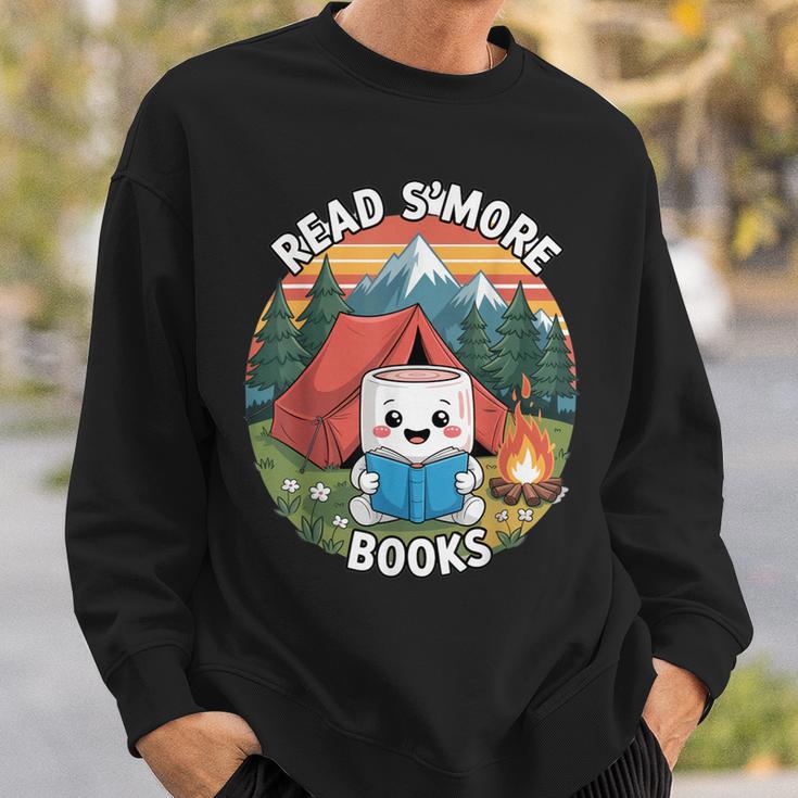 Read Smore Books Cute Marshmallow Camp Reading Library Kids Sweatshirt Gifts for Him