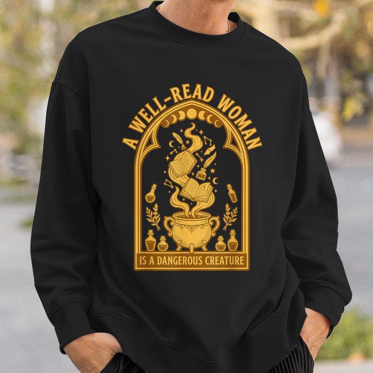 A Well Read Woman Is A Dangerous Creature Book Witch Sweatshirt Gifts for Him A Well Read Woman Is A Dangerous Creature Book Witch Sweatshirt Gifts for Him