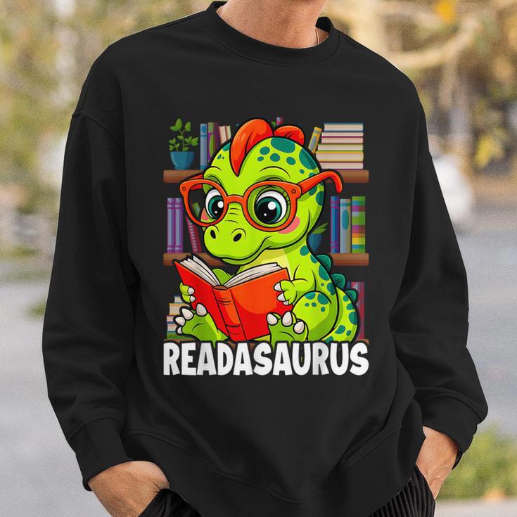 Readasaurus Reading Dinosaur Book Reader Bookworm Sweatshirt Gifts for Him