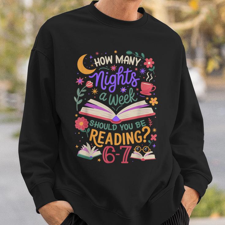 Reading 6 7 Meme Six Seven Cozy Book Lover Teacher Sweatshirt Gifts for Him