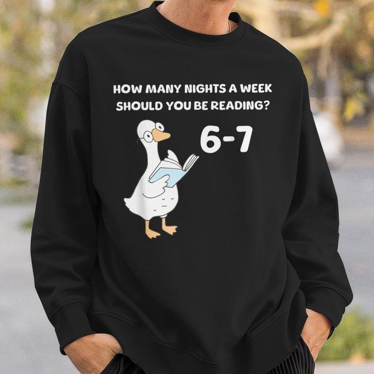 Reading 6-7 Silly Goose Read Books Bookish Bookworm Sweatshirt Gifts for Him Reading 6-7 Silly Goose Read Books Bookish Bookworm Sweatshirt Gifts for Him