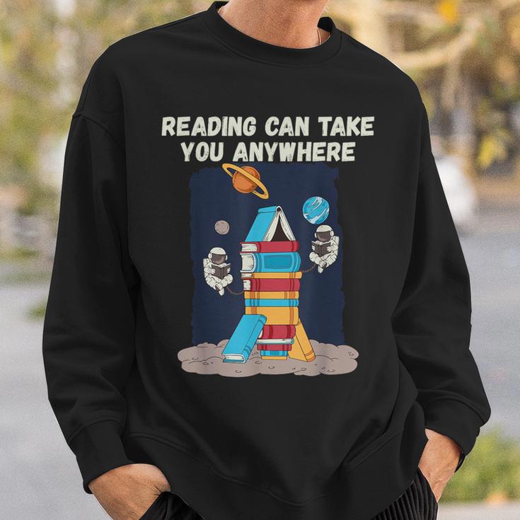 Reading Can Take You Anywhere Astronaut Book Lover Teacher For Men Women Kids Sweatshirt Gifts for Him Reading Can Take You Anywhere Astronaut Book Lover Teacher For Men Women Kids Sweatshirt Gifts for Him
