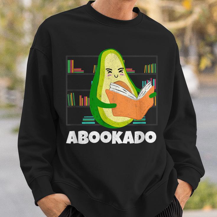 Reading Avocado Book School Librarian Abookado Sweatshirt Gifts for Him