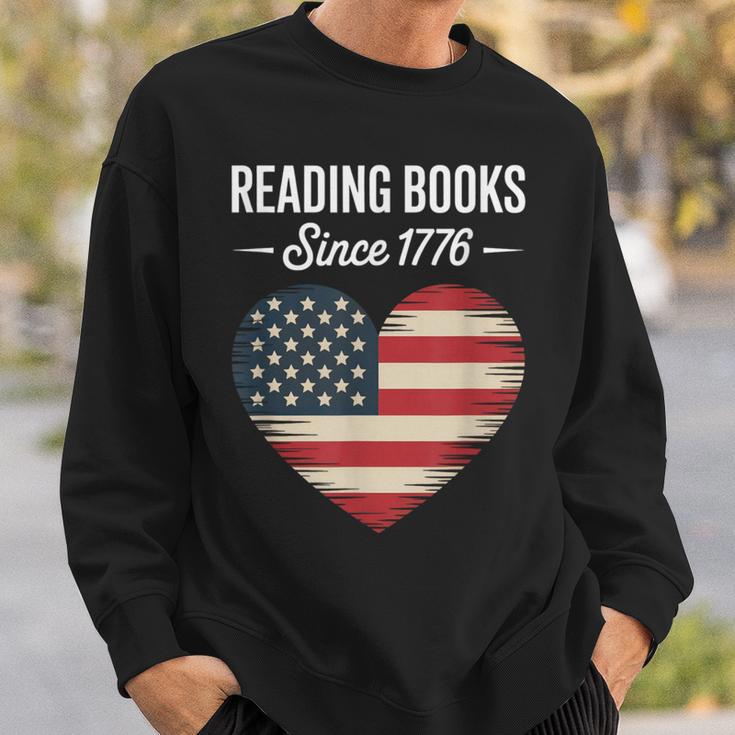 Reading Books Since 1776 American Reading Pride Sweatshirt Gifts for Him