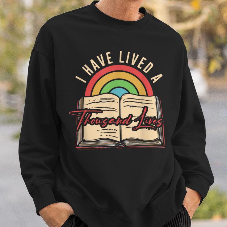 Reading Books Read Library Nerd Geek Literature Bookworm Sweatshirt Gifts for Him