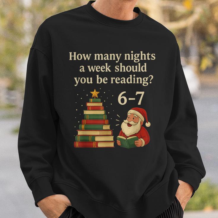 Reading Christmas Tree Book– Reading 6 7 Meme Sweatshirt Gifts for Him