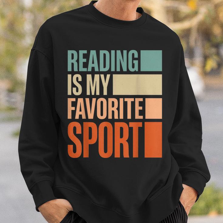 Reading Is My Favorite Sport Reader Book Worm Sweatshirt Gifts for Him