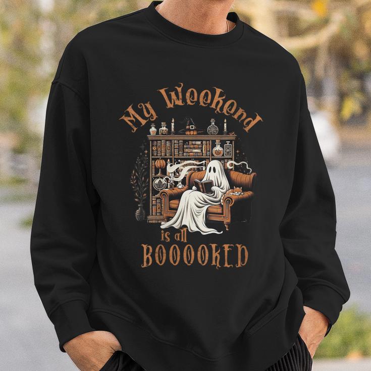 Reading Ghost Halloween Library Weekend Book Lovers Women Sweatshirt Gifts for Him