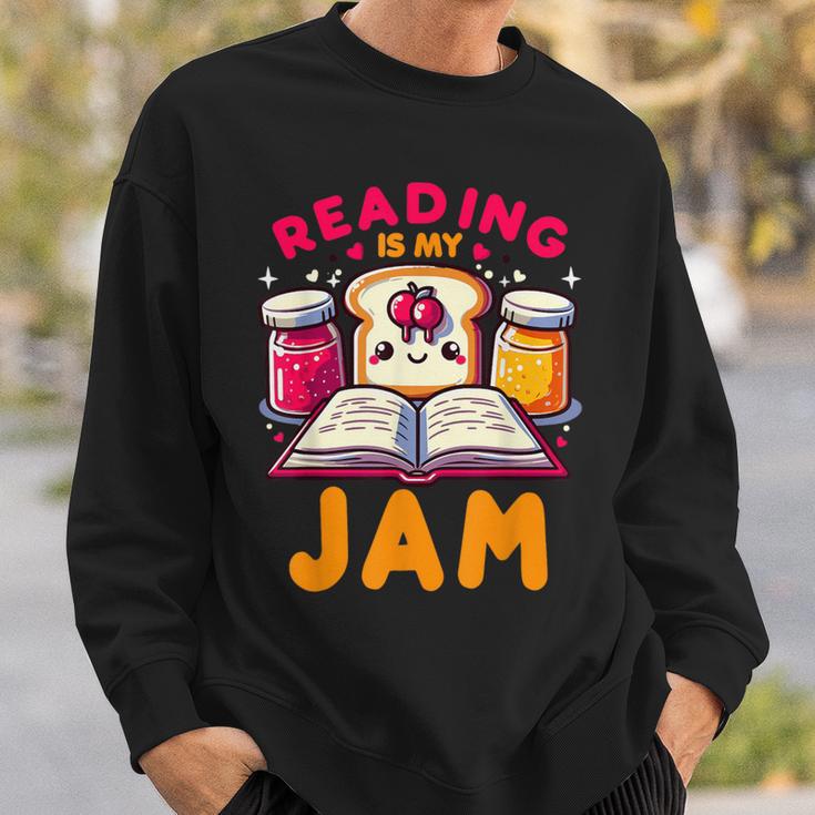 Reading Is My Jam Book Lover Kids Teacher Sweatshirt Gifts for Him