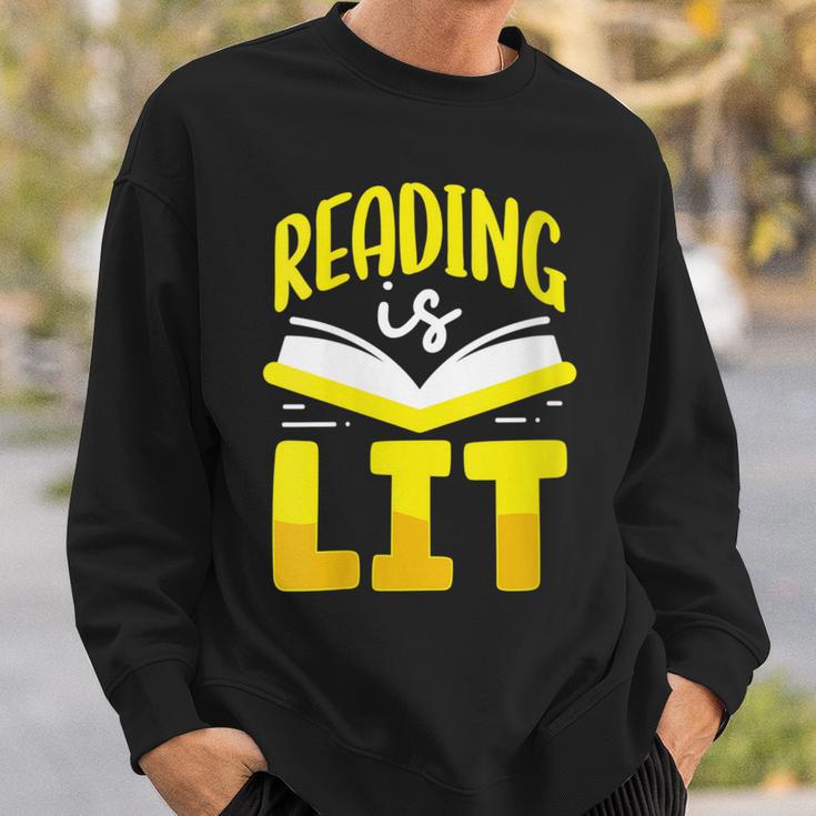 Reading Is Lit Bookworm Book Reading Sweatshirt Gifts for Him Reading Is Lit Bookworm Book Reading Sweatshirt Gifts for Him