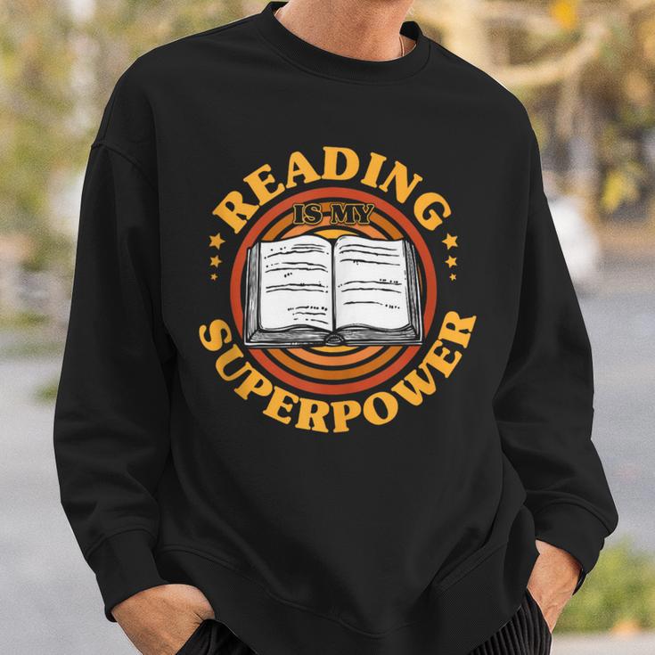 Reading Is My Superpower Book Nerd Bookworm Sweatshirt Gifts for Him Reading Is My Superpower Book Nerd Bookworm Sweatshirt Gifts for Him