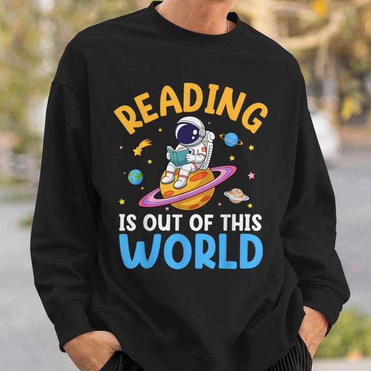 Reading Is Out Of This World Space Read Books Lover Sweatshirt Gifts for Him