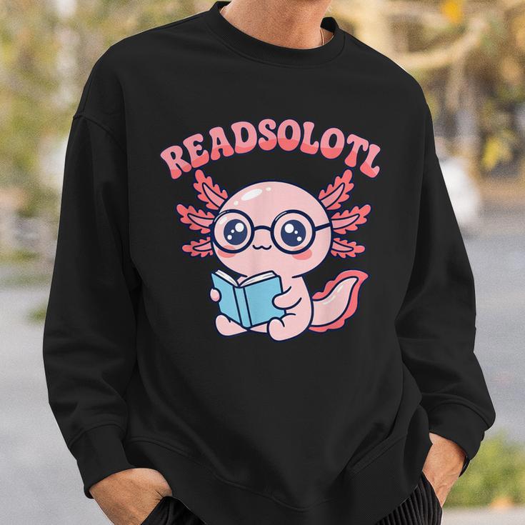 Readsolotl Axolotl Reading Book Bookworm Bookish Girls Kids Sweatshirt Gifts for Him Readsolotl Axolotl Reading Book Bookworm Bookish Girls Kids Sweatshirt Gifts for Him