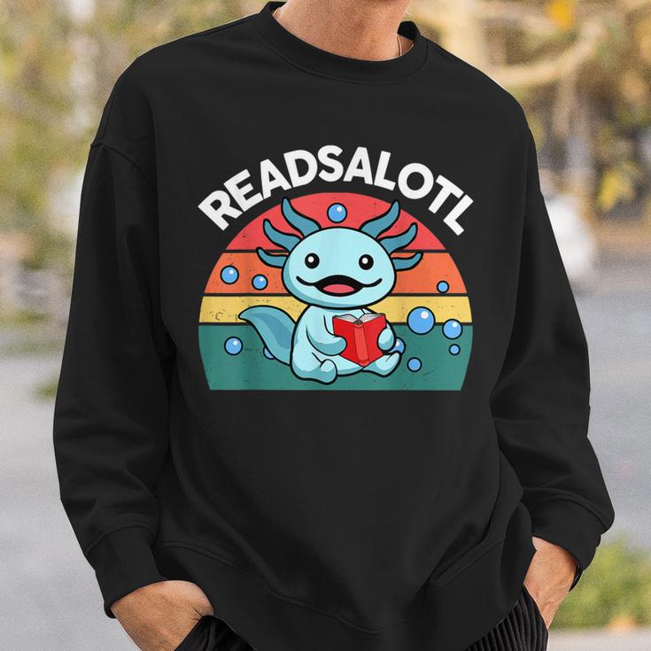 Readsolotl Read Book Axolotl Shirt Salamander Boys Girl Kids Sweatshirt Gifts for Him Readsolotl Read Book Axolotl Shirt Salamander Boys Girl Kids Sweatshirt Gifts for Him