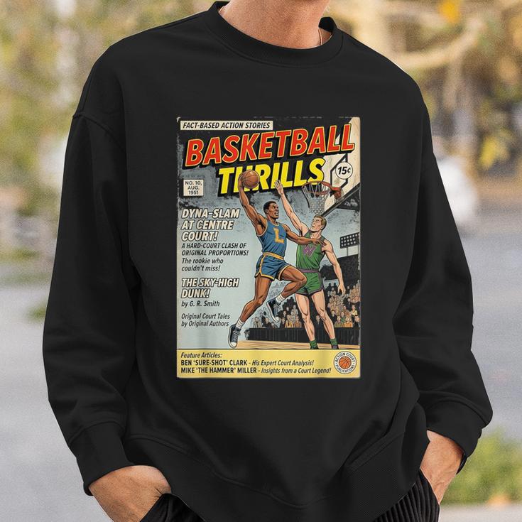 Retro Basketball Player Comic Book Style Dunker Graphic Sweatshirt Gifts for Him Retro Basketball Player Comic Book Style Dunker Graphic Sweatshirt Gifts for Him