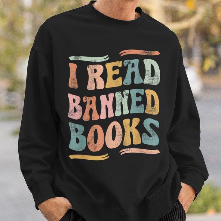 Retro I Read Banned Books Shirt Sweatshirt Gifts for Him
