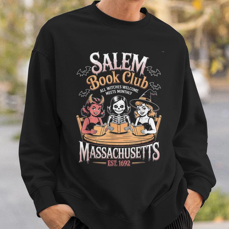 Retro Salem Book Club Bookish Witchy Spooky Halloween Sweatshirt Gifts for Him Retro Salem Book Club Bookish Witchy Spooky Halloween Sweatshirt Gifts for Him