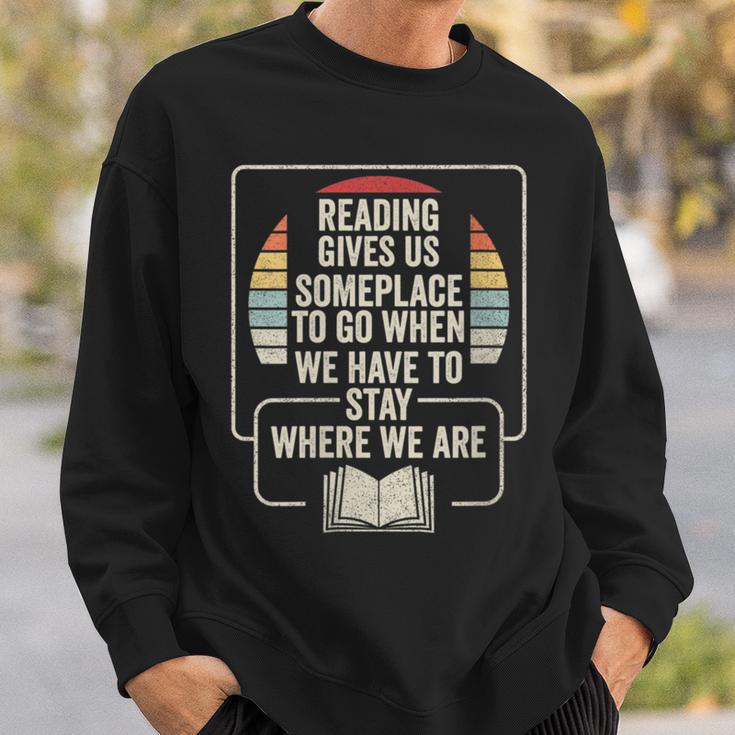 Retro Vintage Reading Reader Book Lover Literature Library Sweatshirt Gifts for Him Retro Vintage Reading Reader Book Lover Literature Library Sweatshirt Gifts for Him