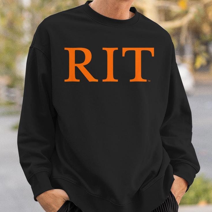Rochester Institute Of Technology Rit Orange Type スウェットシャツ 彼への贈り物
