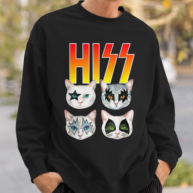 Hiss Cat シャツ 猫好き おもしろ猫シャツ スウェットシャツ 彼への贈り物