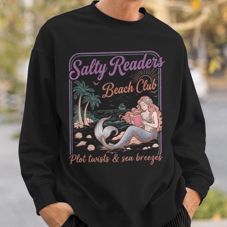 Salty Readers Beach Club Books Plot Twists & Sea Breezes Sweatshirt Gifts for Him