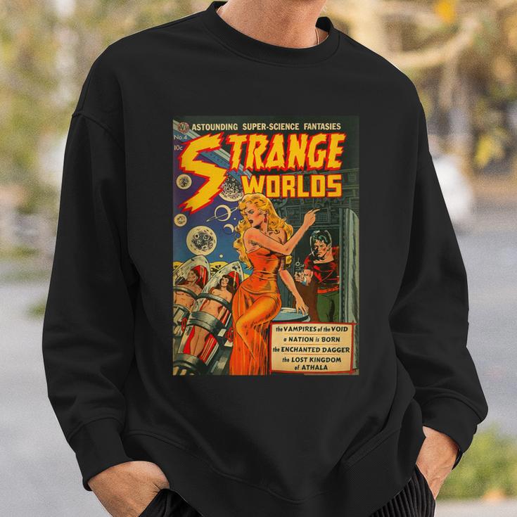 Sci Fi Pin Up Girl Science Fiction Vintage Horror Comic Book Sweatshirt Gifts for Him