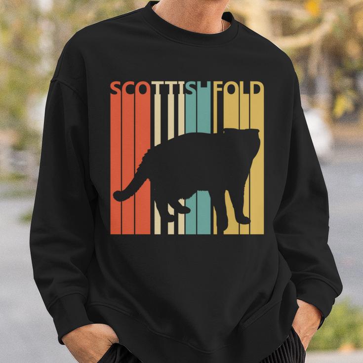 Scottish Fold スコティッシュフォールド ネコ 長袖tシャツ スウェットシャツ 彼への贈り物