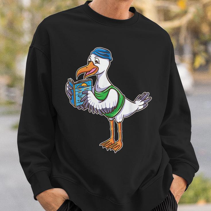 Seagull Reading Book Librarian Sweatshirt Gifts for Him