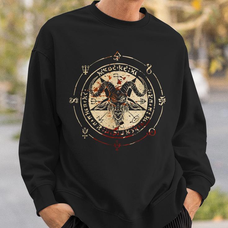 Seal Of Baphomet Occult Pentagram Goatatanic Occult スウェットシャツ 彼への贈り物